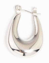 Waterproof Stainless Steel Half Hoop Earrings